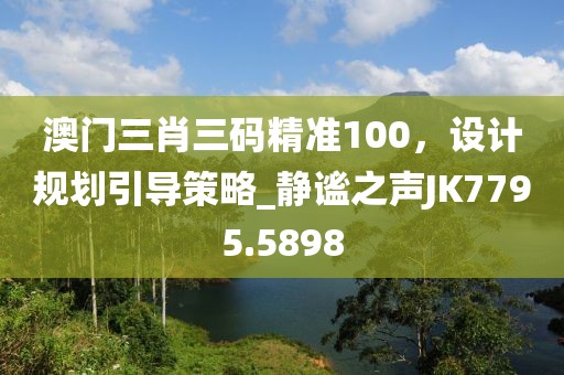 澳门三肖三码精准100，设计规划引导策略_静谧之声JK7795.5898