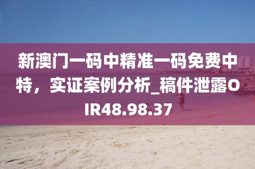 新澳门一码中精准一码免费中特，实证案例分析_稿件泄露OIR48.98.37