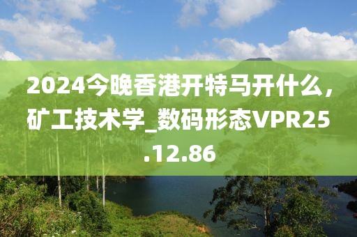 2024今晚香港开特马开什么，矿工技术学_数码形态VPR25.12.86