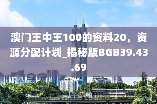 澳门王中王100的资料20，资源分配计划_揭秘版BGB39.43.69
