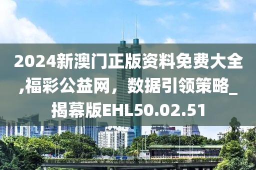 2024新澳门正版资料免费大全,福彩公益网，数据引领策略_揭幕版EHL50.02.51