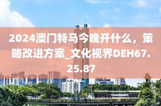 2024澳门特马今晚开什么，策略改进方案_文化视界DEH67.25.87