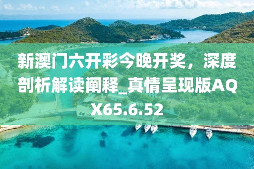 新澳门六开彩今晚开奖，深度剖析解读阐释_真情呈现版AQX65.6.52