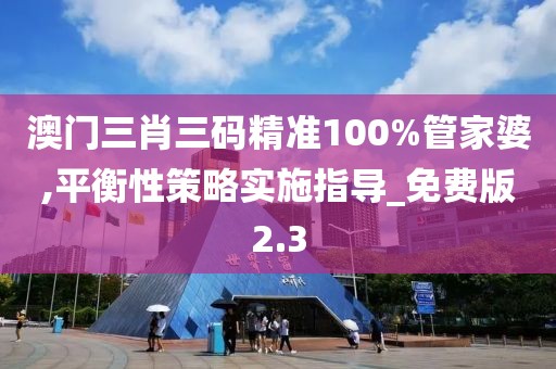 澳门三肖三码精准100%管家婆,平衡性策略实施指导_免费版2.3