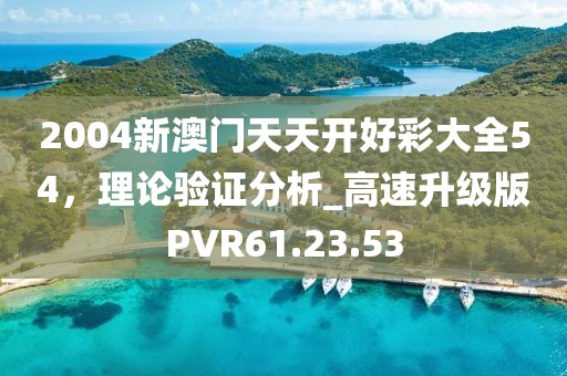 2004新澳门天天开好彩大全54，理论验证分析_高速升级版PVR61.23.53