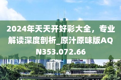 2024年天天开好彩大全，专业解读深度剖析_原汁原味版AQN353.072.66