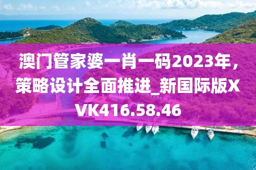澳门管家婆一肖一码2023年，策略设计全面推进_新国际版XVK416.58.46