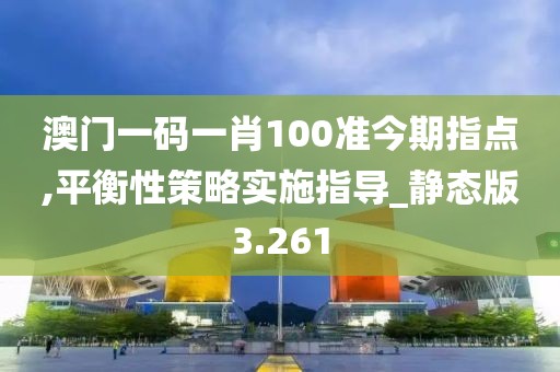 澳门一码一肖100准今期指点,平衡性策略实施指导_静态版3.261