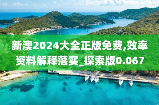 新澳2024大全正版免费,效率资料解释落实_探索版0.067