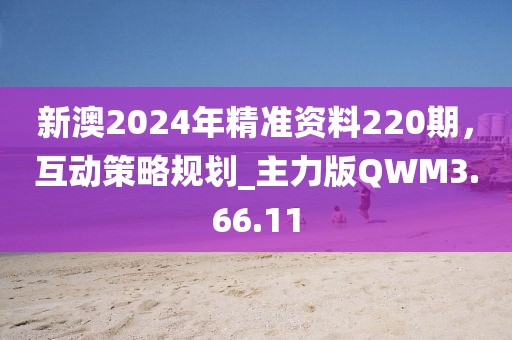 新澳2024年精准资料220期，互动策略规划_主力版QWM3.66.11
