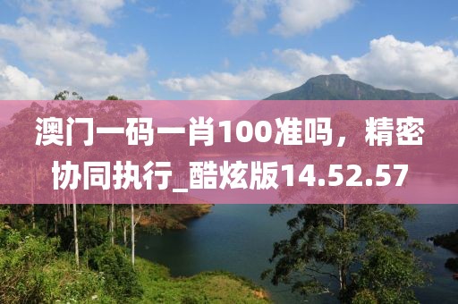 澳门一码一肖100准吗，精密协同执行_酷炫版14.52.57