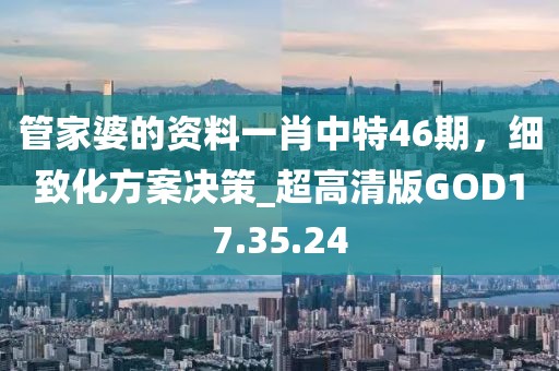 管家婆的资料一肖中特46期，细致化方案决策_超高清版GOD17.35.24
