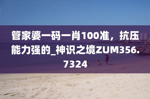 管家婆一码一肖100准，抗压能力强的_神识之境ZUM356.7324