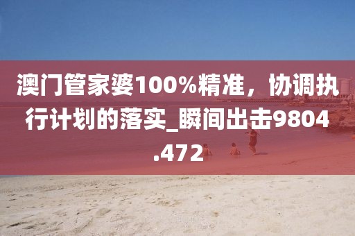 澳门管家婆100%精准，协调执行计划的落实_瞬间出击9804.472