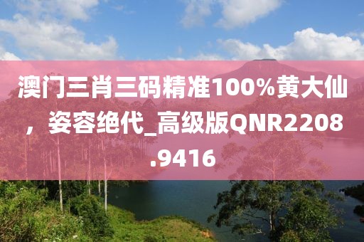 澳门三肖三码精准100%黄大仙，姿容绝代_高级版QNR2208.9416