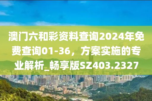 澳门六和彩资料查询2024年免费查询01-36，方案实施的专业解析_畅享版SZ403.2327