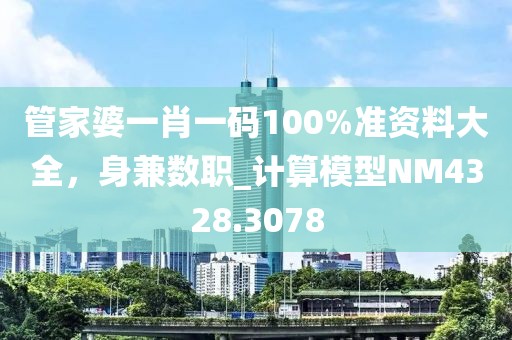 管家婆一肖一码100%准资料大全，身兼数职_计算模型NM4328.3078
