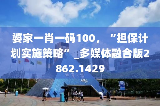 婆家一肖一码100，“担保计划实施策略”_多媒体融合版2862.1429