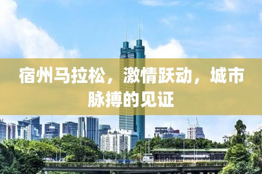 宿州马拉松，激情跃动，城市脉搏的见证