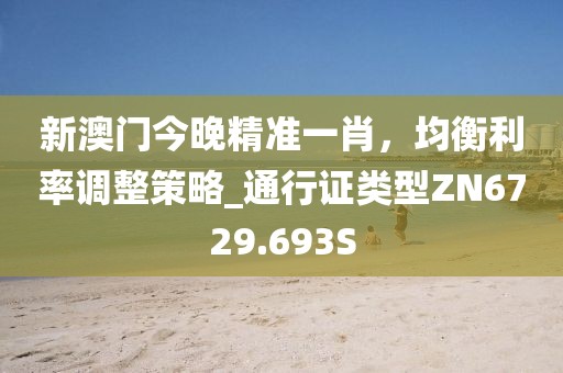 新澳门今晚精准一肖，均衡利率调整策略_通行证类型ZN6729.693S