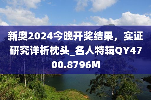 新奥2024今晚开奖结果，实证研究详析枕头_名人特辑QY4700.8796M