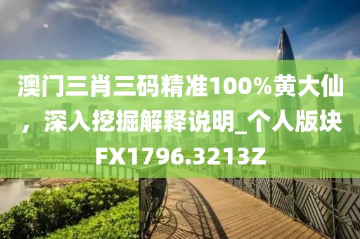 澳门三肖三码精准100%黄大仙，深入挖掘解释说明_个人版块FX1796.3213Z