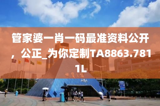 管家婆一肖一码最准资料公开，公正_为你定制TA8863.7811L