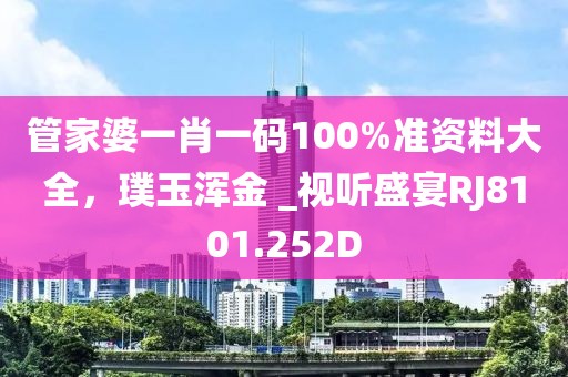 管家婆一肖一码100%准资料大全，璞玉浑金 _视听盛宴RJ8101.252D