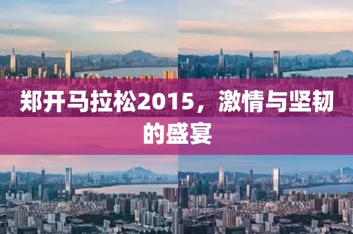 郑开马拉松2015，激情与坚韧的盛宴