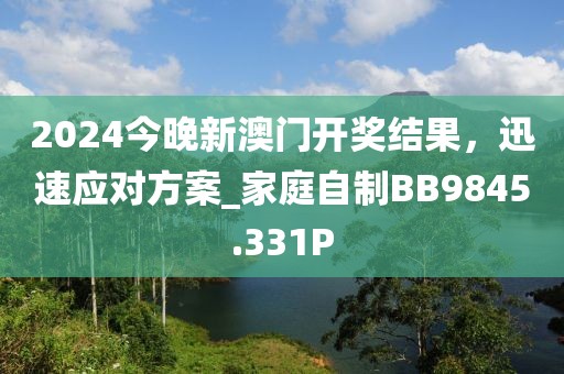 2024今晚新澳门开奖结果，迅速应对方案_家庭自制BB9845.331P