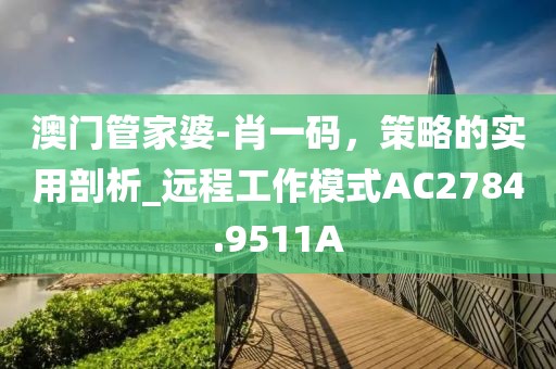 澳门管家婆-肖一码，策略的实用剖析_远程工作模式AC2784.9511A