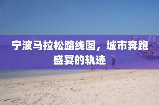 宁波马拉松路线图，城市奔跑盛宴的轨迹