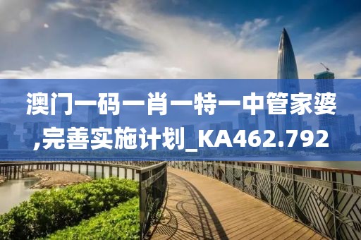 澳门一码一肖一特一中管家婆,完善实施计划_KA462.792
