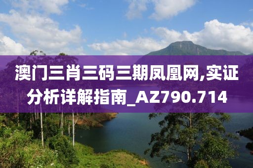 澳门三肖三码三期凤凰网,实证分析详解指南_AZ790.714