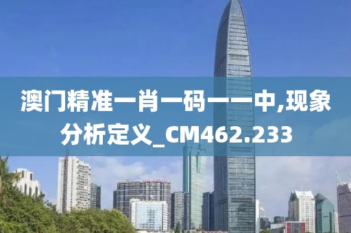 澳门精准一肖一码一一中,现象分析定义_CM462.233