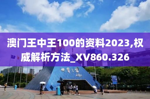 澳门王中王100的资料2023,权威解析方法_XV860.326