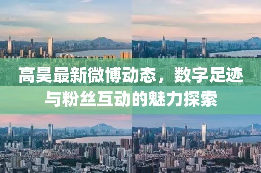 高昊最新微博动态，数字足迹与粉丝互动的魅力探索
