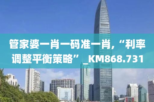 管家婆一肖一码准一肖,“利率调整平衡策略”_KM868.731