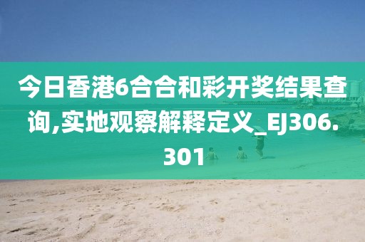今日香港6合合和彩开奖结果查询,实地观察解释定义_EJ306.301