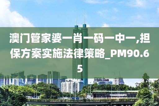澳门管家婆一肖一码一中一,担保方案实施法律策略_PM90.65