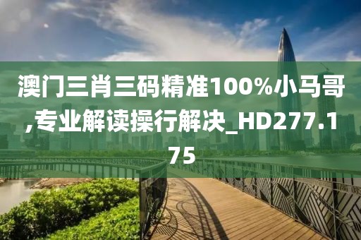 澳门三肖三码精准100%小马哥,专业解读操行解决_HD277.175