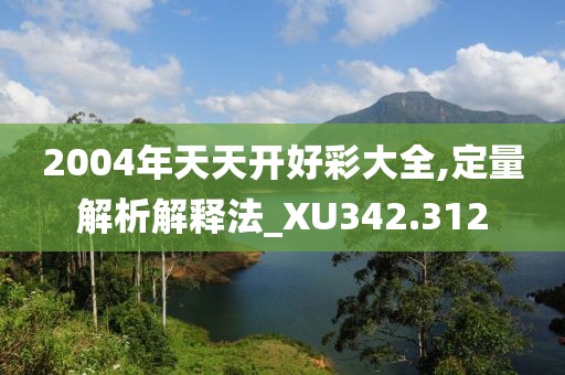 2004年天天开好彩大全,定量解析解释法_XU342.312