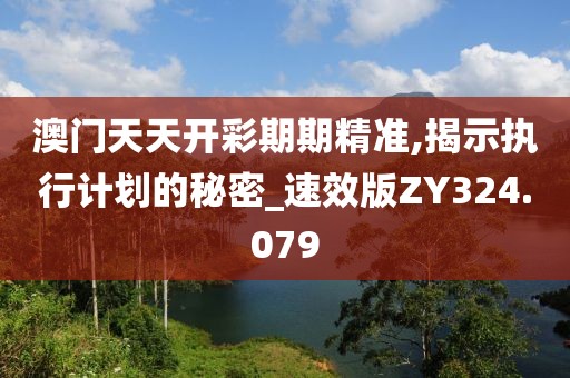 澳门天天开彩期期精准,揭示执行计划的秘密_速效版ZY324.079