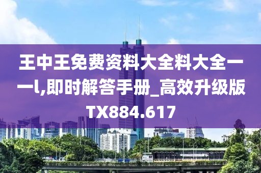 王中王免费资料大全料大全一一l,即时解答手册_高效升级版TX884.617