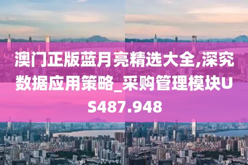 澳门正版蓝月亮精选大全,深究数据应用策略_采购管理模块US487.948