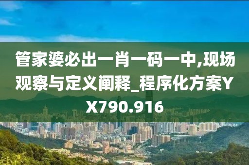 管家婆必出一肖一码一中,现场观察与定义阐释_程序化方案YX790.916