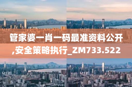 管家婆一肖一码最准资料公开,安全策略执行_ZM733.522