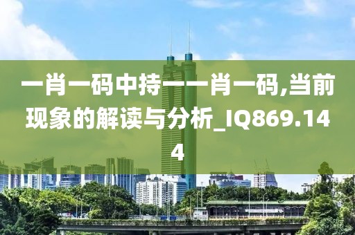 一肖一码中持一一肖一码,当前现象的解读与分析_IQ869.144