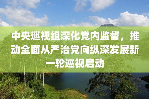 中央巡视组深化党内监督，推动全面从严治党向纵深发展新一轮巡视启动