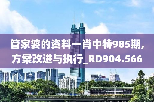管家婆的资料一肖中特985期,方案改进与执行_RD904.566